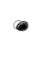 SJ SHUBHAM JEWELLERS™ 925 sterling Silver handmade Antique oxidized nose pin for women (P) (Design-9, Black)