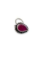 SJ SHUBHAM JEWELLERS™ 925 sterling Silver handmade Antique oxidized nose pin for women (P) (Design-9, Pink)