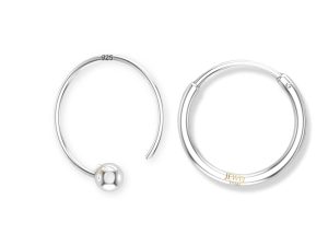 SJ SHUBHAM JEWELLERS™ 92.5 Silver Tiny Hoop and Pipe Nose Ring One Piece Combo Simple & Beautiful Nose Pin For Women & Girls Parent (Pipe 10 MM Hoop 10 MM 1 PC)