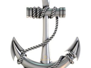 SJ SHUBHAM JEWELLERS™ Sterling Silver 925 Anchor Necklace Oxidized 925 Anchor Pendant , Men'S Anchor With Rope Pendant,Nautical Jewelry , Weight :- 6.5 Gms