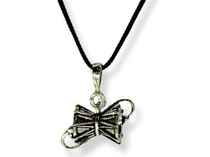 SJ SHUBHAM JEWELLERS™ 925 Pure Sterling Silver Oxidised Damru Charm Pendant For Men,Women,Children,Boys and Girls (DAMRU)