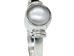 SJ SHUBHAM JEWELLERS™ Real Moti Pearl Sterling Silver Ring for Men, Women and childern