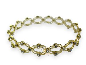 SJ SHUBHAM JEWELLERS™ 925 Sterling Silver Folding Retractable Ring Bracelet Kada for Girls and Women