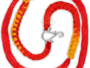 SJ Shubham Jewellers 925 Sterling Silver Ganesha (Mangal) Rakhi for Brother | Charm Bracelet with Roli Chawal | Raksha Bandhan Gift for Men & Boys