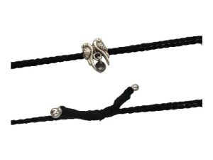Shubham Jewellers Rehti 925 New Oxidised Black Thread Dual Bird Silver Nazarbattu/Nazaiya Anklet/Bracelet for Girls, Women and Children with Silver Ghunghroo