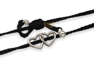 JewelYaari 925 New Oxidised Silver Black Thread Footstep, Owl, Dog Nazarbattu/Nazaiya Anklet/Bracelet for Girls, Women with Silver Ghunghroo