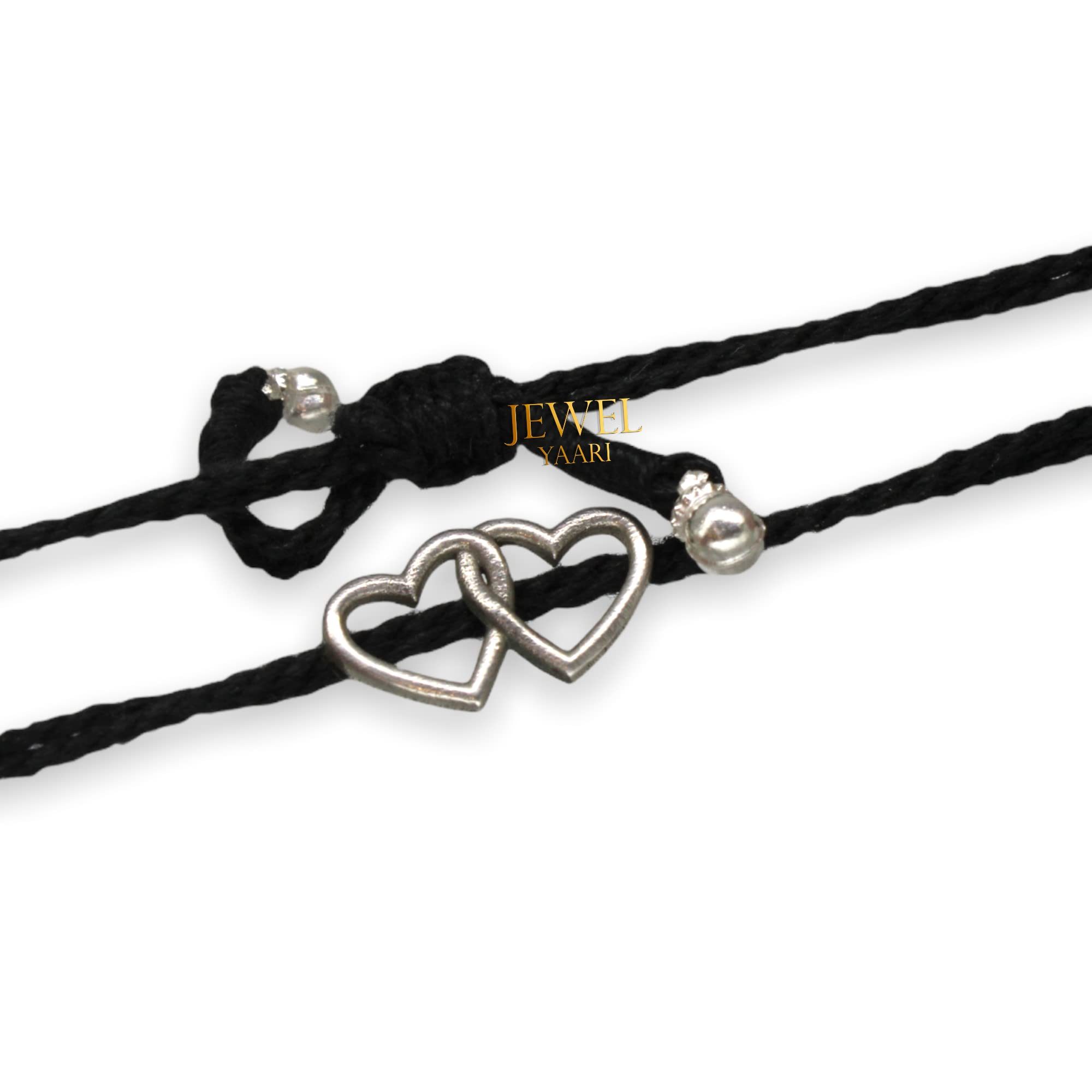 JewelYaari 925 New Oxidised Silver Black Thread Footstep, Owl, Dog Nazarbattu/Nazaiya Anklet/Bracelet for Girls, Women with Silver Ghunghroo
