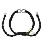 Shubham Jewellers Rehti 925 New Oxidised Black Thread Silver Infinity Nazarbattu/Nazaiya Anklet/Bracelet for Girls, Women and Children with Silver Ghunghroo