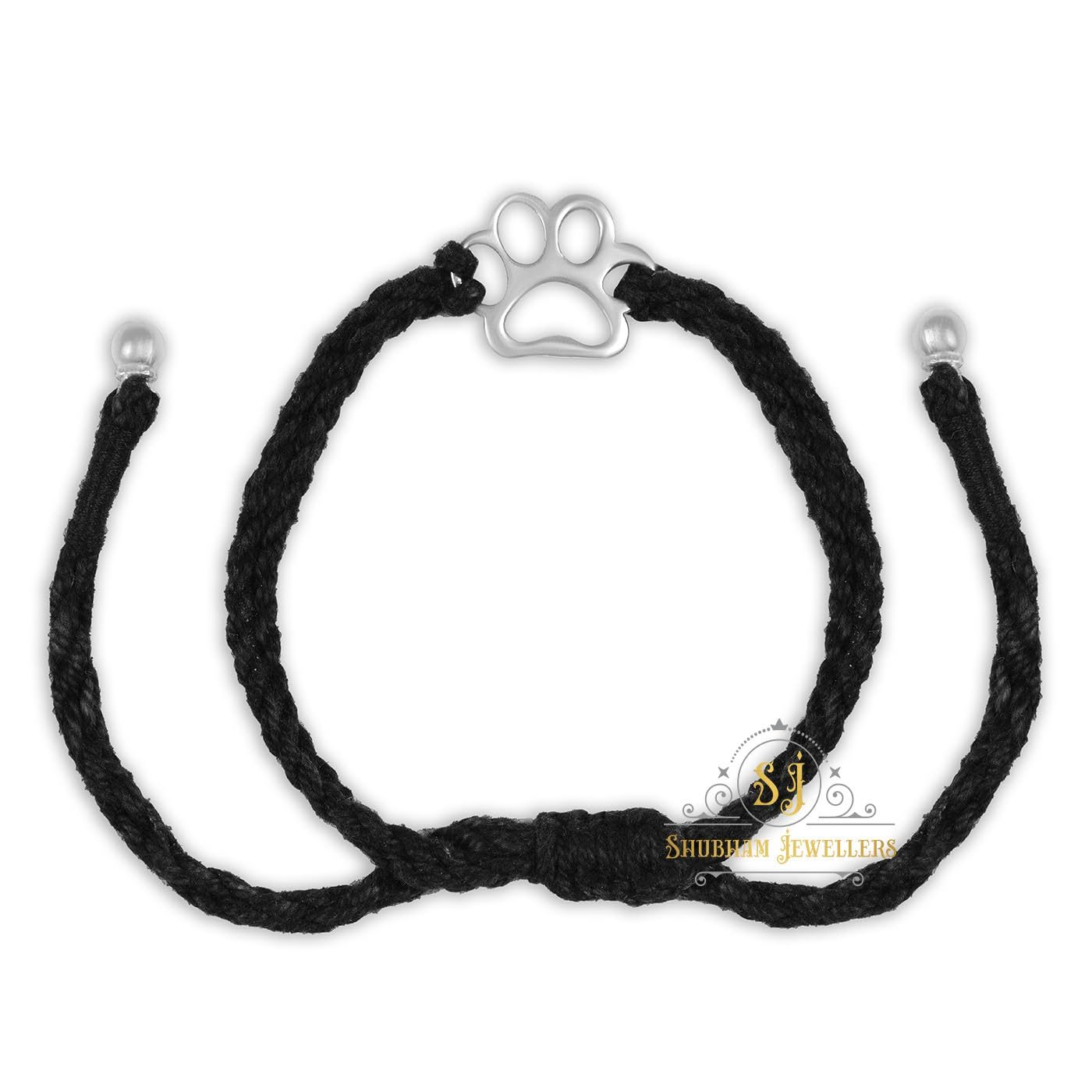 JewelYaari 925 New Oxidised Silver Black Thread Footstep, Owl, Dog Nazarbattu/Nazaiya Anklet/Bracelet for Girls, Women with Silver Ghunghroo