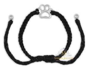 Shubham Jewellers 925 New Oxidised Black Thread Pug Paws Silver Nazarbattu / Nazaiya Anklet/Bracelet for Girls, Women and Children with Silver Ghunghroo