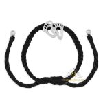 SJ SHUBHAM JEWELLERS™ 925 Oxidised Silver Black Thread Bird Nazarbattu/Nazaiya Anklet/Bracelet for Girls, Women and Children with Silver Ghunghroo + 1 image (Footsteps)