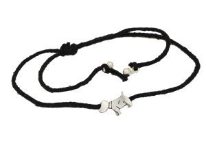 SJ SHUBHAM JEWELLERS 925 New Oxidised Black Thread Silver Dinosaur Nazarbattu/Nazaiya Anklet/Bracelet for Girls, Women with Silver Ghunghroo