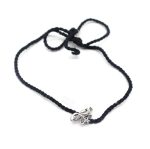 Shubham Jewellers Rehti 925 New Oxidised Black Thread leaf Silver Nazarbattu/Nazaiya Anklet/Bracelet for Girls, Women and Children with Silver Ghunghroo