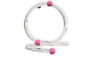 SJ SHUBHAM JEWELLERS™ Exclusive Pure 925 Sterling Silver Plain Kada for Baby Boys & Girls Variation Size(Pink)