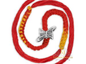 SJ Shubham Jewellers 925 Sterling Silver Damru Pendant (Cutwork) Rakhi for Brother | Charm Bracelet with Roli Chawal | Raksha Bandhan Gift for Men & Boys