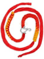 SJ Shubham Jewellers 925 Sterling Silver Ganesha (Mangal) Rakhi for Brother | Charm Bracelet with Roli Chawal | Raksha Bandhan Gift for Men & Boys