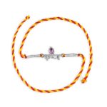 SJ Shubham Jewellers 925 Sterling Silver Krishna Rakhi for Brother | Charm Bracelet with Roli Chawal | Raksha Bandhan Gift for Men & Boys