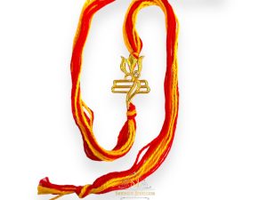SJ Shubham Jewellers 925 Sterling Silver Shiva (Golden) Rakhi for Brother | Charm Bracelet with Roli Chawal | Raksha Bandhan Gift for Men & Boys