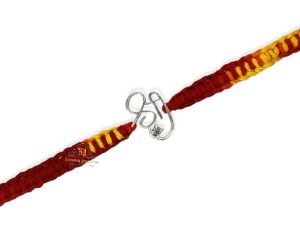 SJ Shubham Jewellers 925 Sterling Silver Shree Rakhi for Brother | Charm Bracelet with Roli Chawal | Raksha Bandhan Gift for Men & Boys