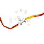 SJ Shubham Jewellers 925 Sterling Silver Classic Charm Rakhi for Brother | Charm Bracelet with Roli Chawal | Raksha Bandhan Gift for Men & Boys