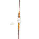 SJ Shubham Jewellers 925 Sterling Silver Lil Bro Rakhi for Brother | Charm Bracelet with Roli Chawal | Raksha Bandhan Gift for Men & Boys