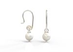 SJ SHUBHAM JEWELLERS 925 Pure Sterling Silver Pretty Bali Style Hoop Design Earring for Girls, Womens 925 sterling silver pearl drop and dangle earrings (Drop Pearl)