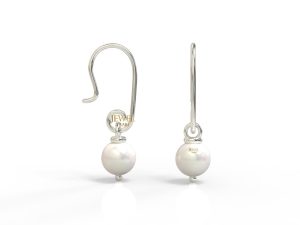 SJ SHUBHAM JEWELLERS 925 Pure Sterling Silver Pretty Bali Style Hoop Design Earring for Girls, Womens 925 sterling silver pearl drop and dangle earrings (Drop Pearl)