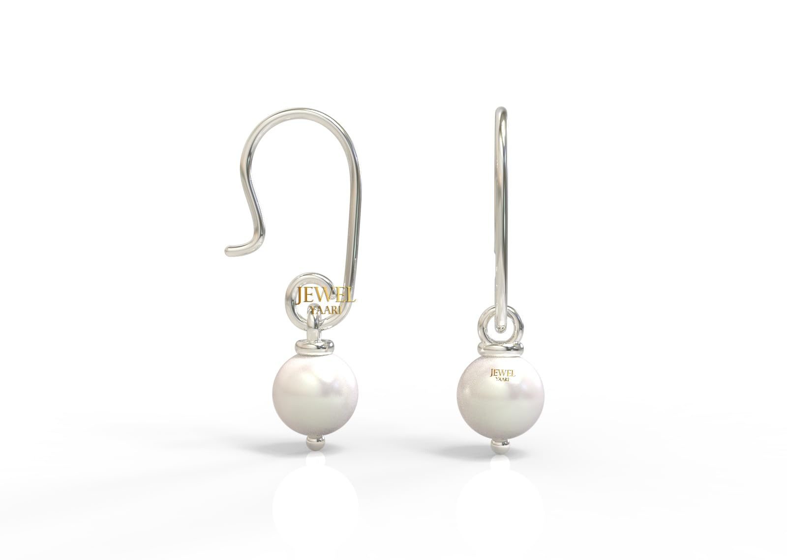 SJ SHUBHAM JEWELLERS 925 Pure Sterling Silver Pretty Bali Style Hoop Design Earring for Girls, Womens 925 sterling silver pearl drop and dangle earrings (Drop Pearl)