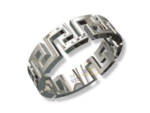 SJ SHUBHAM JEWELLERS™ 925 Sterling Silver S Loop Band style Rings For Men and women Size : 9