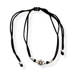 JewelYaari ™ 925 Oxidized Silver Black Cottan Thread Anklet Bracelet with Silver Ball for Girls and Women, Nazarbattu / Nazaiya Anklet Bracelet (Style10)