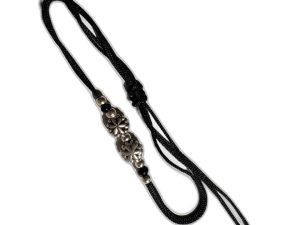 JewelYaari ™ 925 Oxidized Silver Black Cottan Thread Anklet Bracelet with Silver Ball for Girls and Women, Nazarbattu / Nazaiya Anklet Bracelet (Style3)